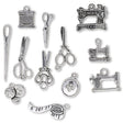 Charm Set “Nähwerkzeuge” (12 Stk.) - PerlineBeads SA