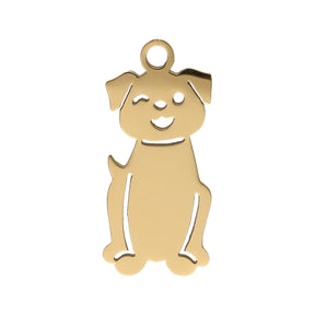 Charm/Anhänger "Hund" – Farbe Gold - PerlineBeads