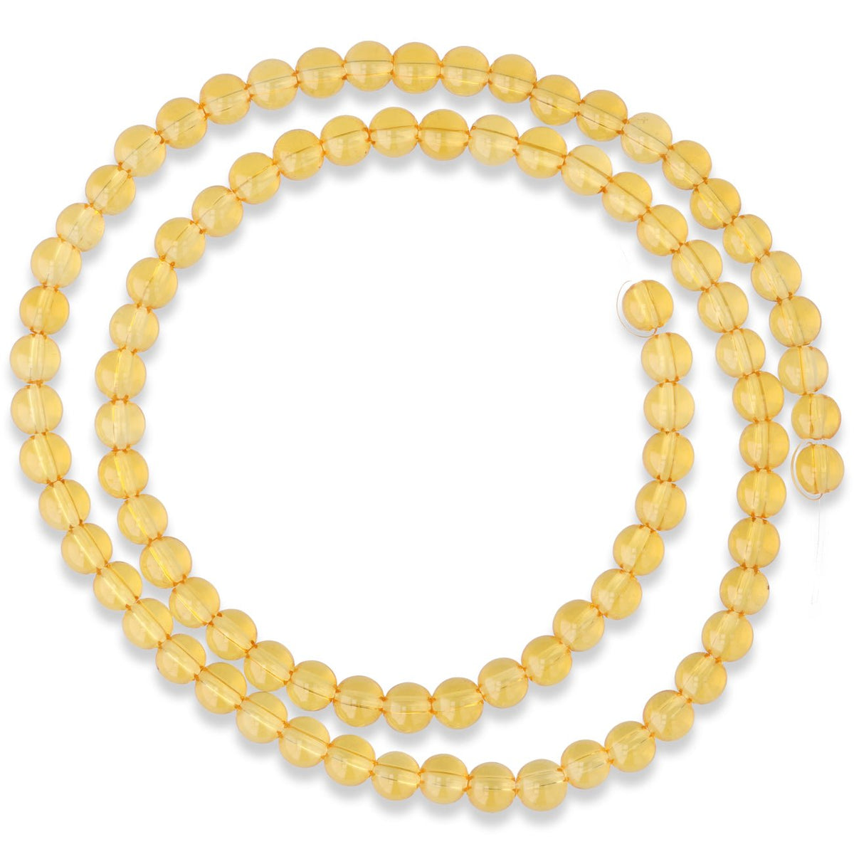Citrin Perlen · rund · 4 mm - PerlineBeads SA