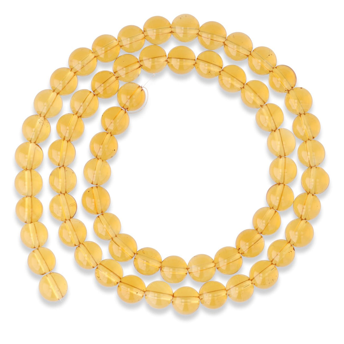 Citrin Perlen · rund · 6 mm - PerlineBeads SA
