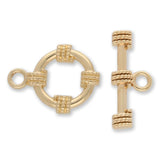 Claspgarten Fancy Knebelverschluss | 15x22 mm | vergoldet - PerlineBeads SA