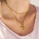 Cowboyhut Charm Anhänger • Edelstahl 18K Gold PVD • 20 x 17 mm - PerlineBeads SA