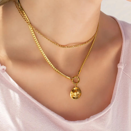 Cowboyhut Charm Anhänger • Edelstahl 18K Gold PVD • 20 x 17 mm - PerlineBeads SA