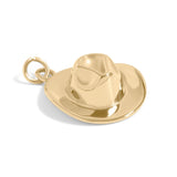 Cowboyhut Charm Anhänger • Edelstahl 18K Gold PVD • 20 x 17 mm - PerlineBeads SA