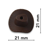 Cowboyhut Silikonperle • Coconut Brown - PerlineBeads SA