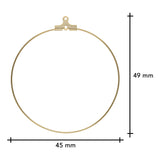 Creolen aus Edelstahl - 49 x 45 mm – Farbe Gold - PerlineBeads