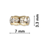 Cubic Zirkonia Spacer Perle – Farbe Gold - PerlineBeads SA