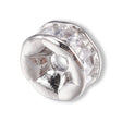 Cubic Zirkonia Spacer Perle – Farbe Platinum - PerlineBeads SA