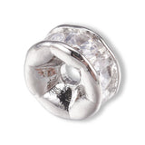 Cubic Zirkonia Spacer Perle – Farbe Platinum - PerlineBeads SA