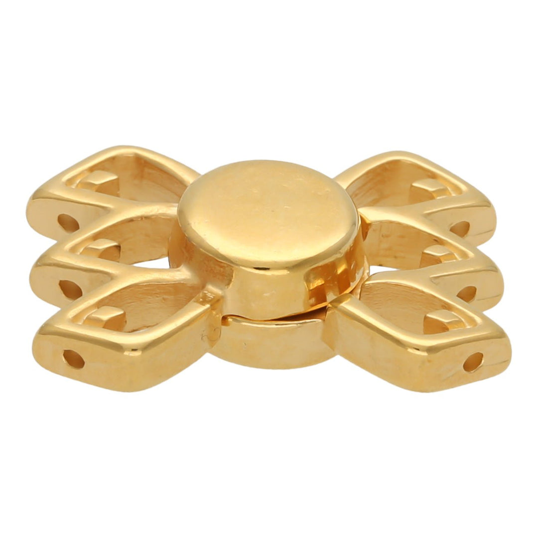 Cymbal™ Fylakopi III GemDuo Magnetic Clasp - 24K Gold Plate - PerlineBeads