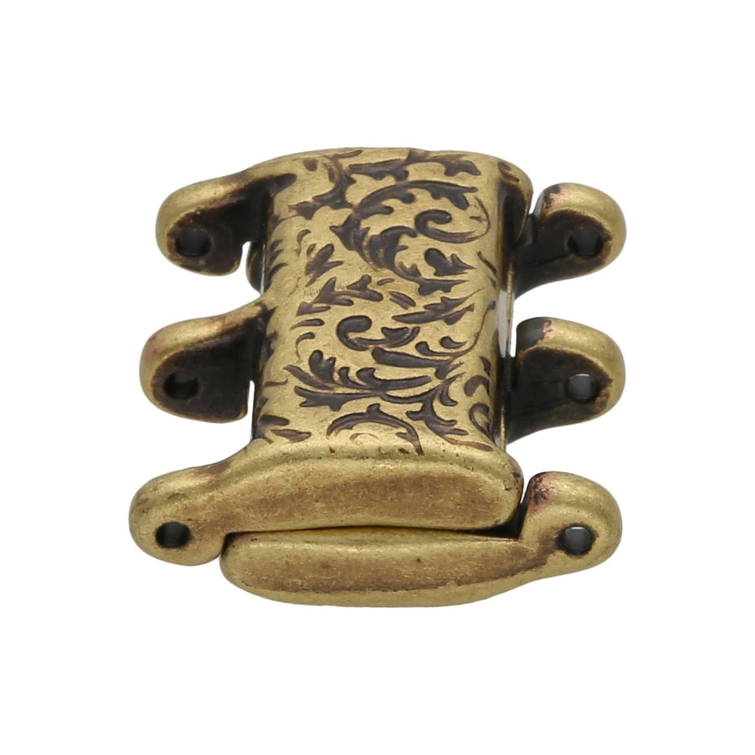 Cymbal™ Nisida III 8/0 Magnetic Clasp - Antique Brass Plate - PerlineBeads
