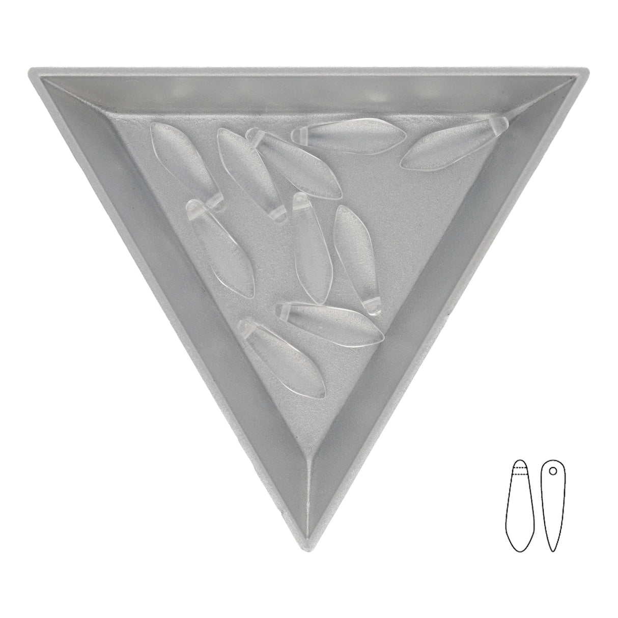 Dagger Bead 1 - Loch - Crystal - PerlineBeads SA