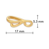 Dekorativer S - Haken Verschluss – goldfarben - PerlineBeads SA