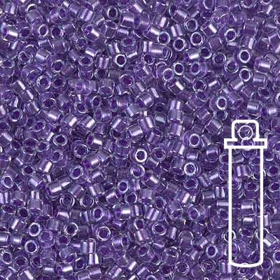 Delica 10/0 - DBM0906 - Sparkling Purple Lined Crystal - PerlineBeads