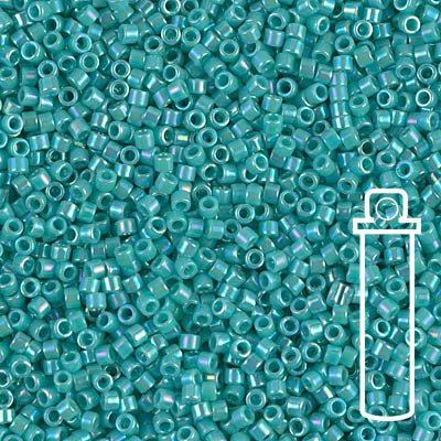 Delica 11/0 - DB166 - Opaque Turquois AB - PerlineBeads