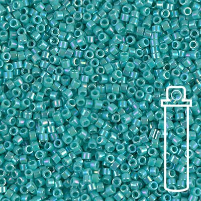 Delica 11/0 - DB166 - Opaque Turquois AB - PerlineBeads