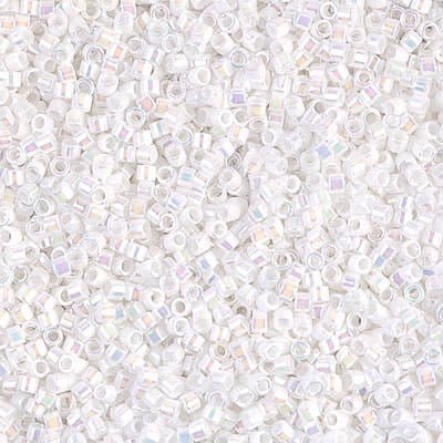 Delica 11/0 - DB202 - White Pearl AB - PerlineBeads