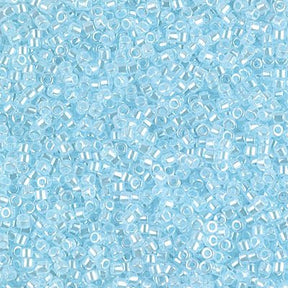 Delica 11/0 - DB239 - Lined Crystal Light Aquamarine - PerlineBeads