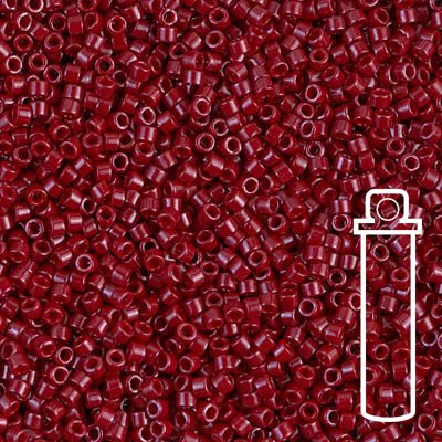 Delica 11/0 - DB654 - Dyed Opaque Cranberry - PerlineBeads