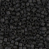 Delica 8/0 - DBL - 0310 - Matte Black - PerlineBeads SA