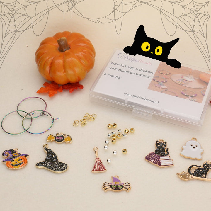 DIY - Glasmarkierer Kit - Halloween (8 - teilig) - PerlineBeads