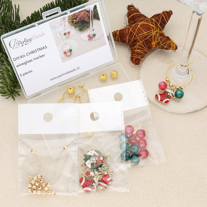 DIY - Glasmarkierer Kit - Weihnachten I (5 - teilig) - PerlineBeads SA