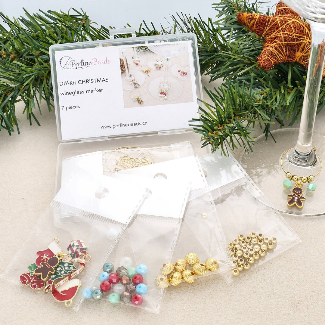 DIY - Glasmarkierer Kit - Weihnachten II (7 - teilig) - PerlineBeads SA