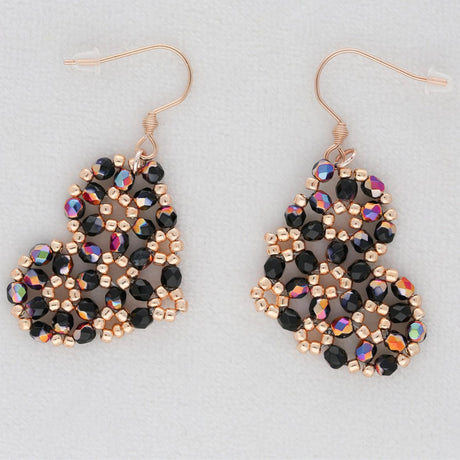 DIY Schmuck - Kit „Noir Aurora“ – Statement - Ohrringe - PerlineBeads SA