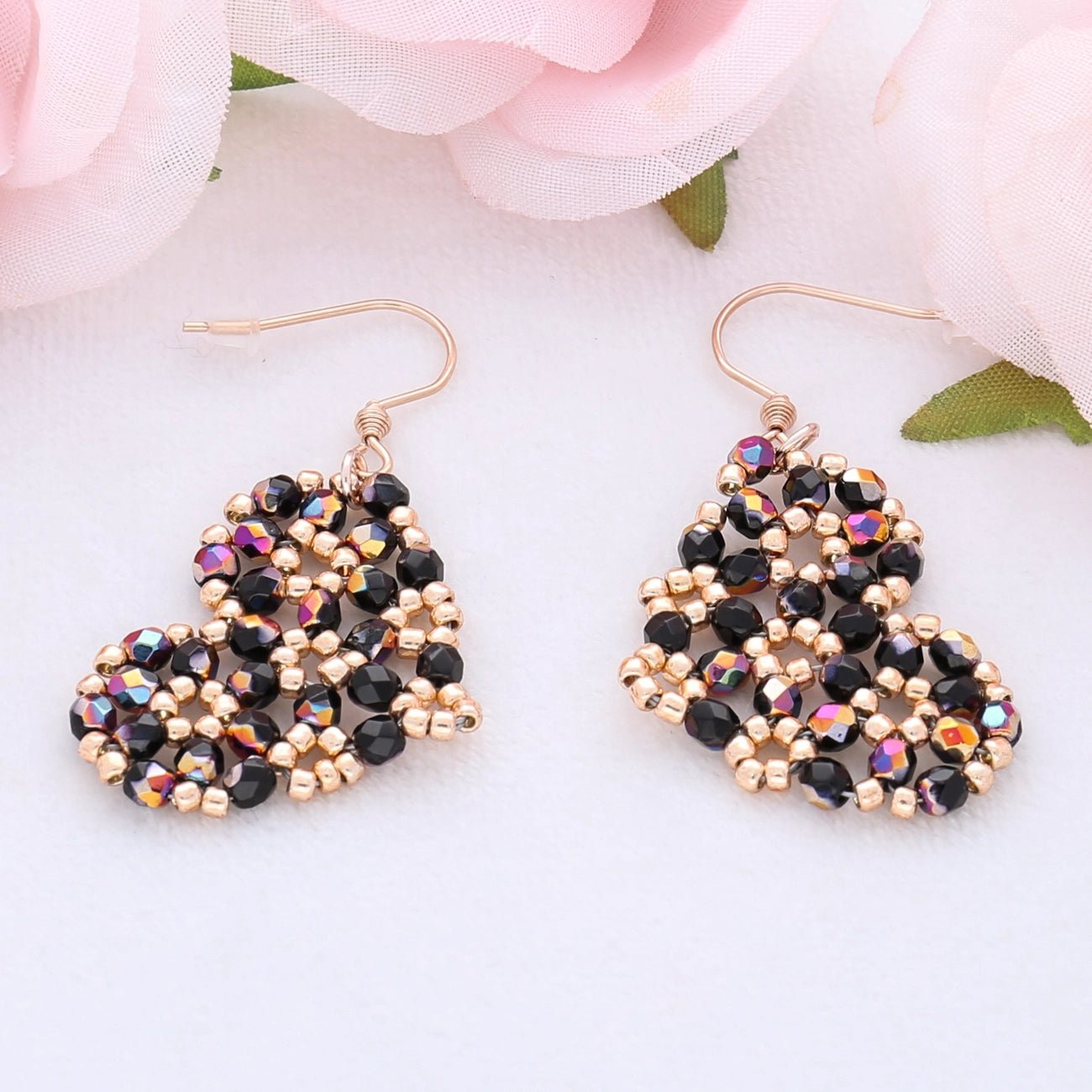 DIY Schmuck - Kit „Noir Aurora“ – Statement - Ohrringe - PerlineBeads SA