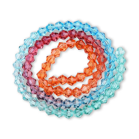 Doppelkegel aus Glas ⋅ 6 mm ⋅ Coral Breeze - PerlineBeads SA