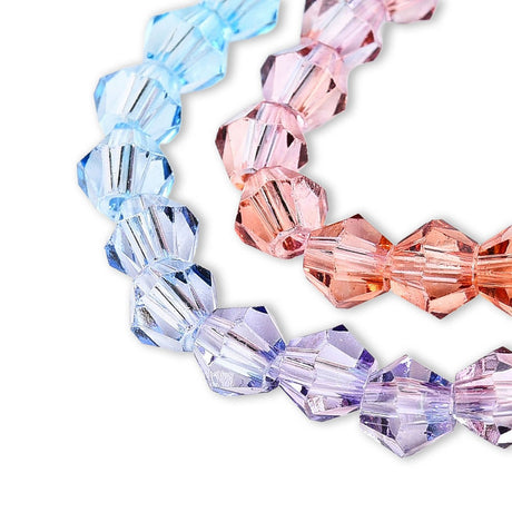 Doppelkegel aus Glas ⋅ 6 mm ⋅ Forest Rainbow - PerlineBeads SA