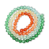 Doppelkegel aus Glas ⋅ 6 mm ⋅ Fresh Spring - PerlineBeads SA