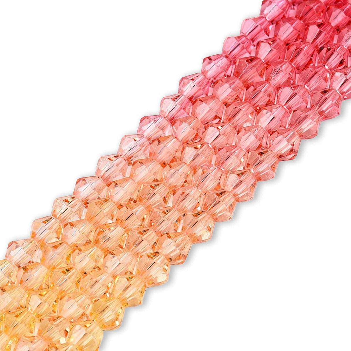 Doppelkegel aus Glas ⋅ 6 mm ⋅ Golden Flame - PerlineBeads SA