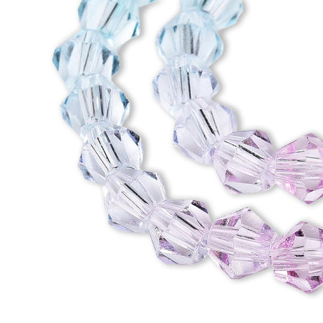 Doppelkegel aus Glas ⋅ 6 mm ⋅ Pink Breeze - PerlineBeads SA