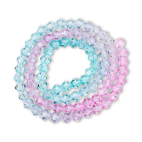 Doppelkegel aus Glas ⋅ 6 mm ⋅ Pink Breeze - PerlineBeads SA
