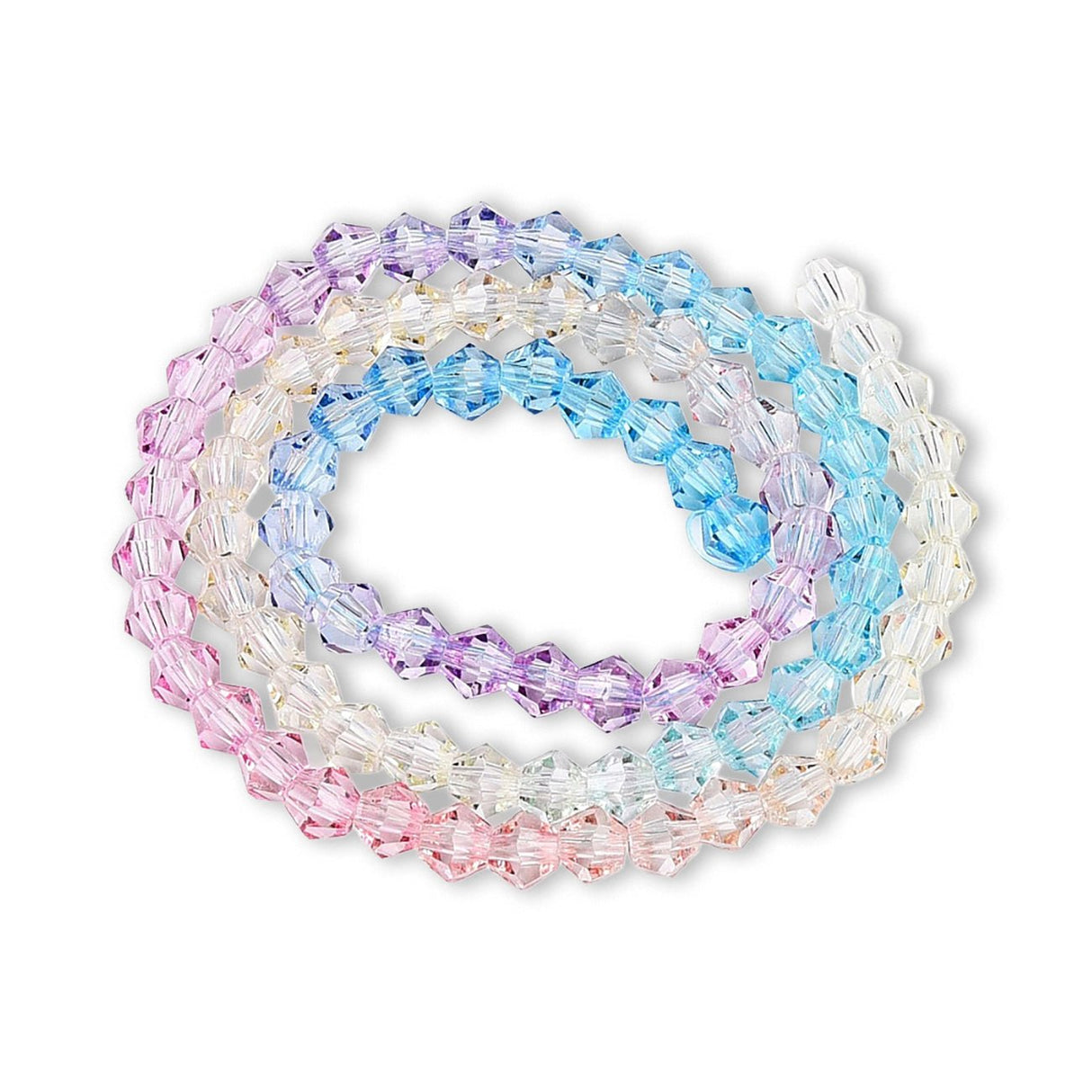Doppelkegel aus Glas ⋅ 6 mm ⋅ Sky Blossom - PerlineBeads SA