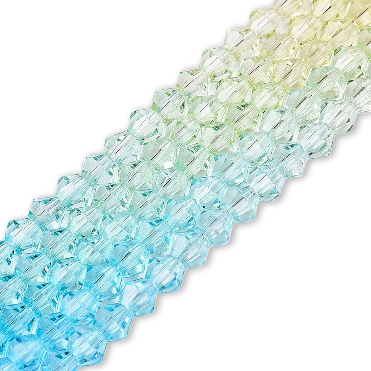 Doppelkegel aus Glas ⋅ 6 mm ⋅ Summer Horinzon - PerlineBeads SA