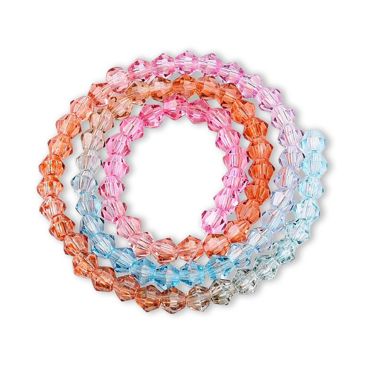Doppelkegel aus Glas ⋅ 6 mm ⋅ Sunset Lagoon - PerlineBeads SA