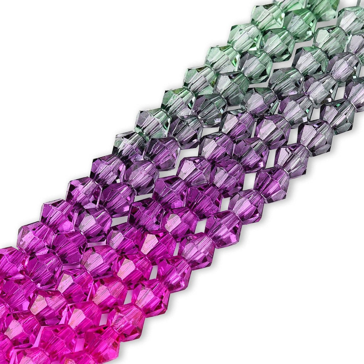 Doppelkegel aus Glas ⋅ 6 mm ⋅ Twilight Garden - PerlineBeads SA