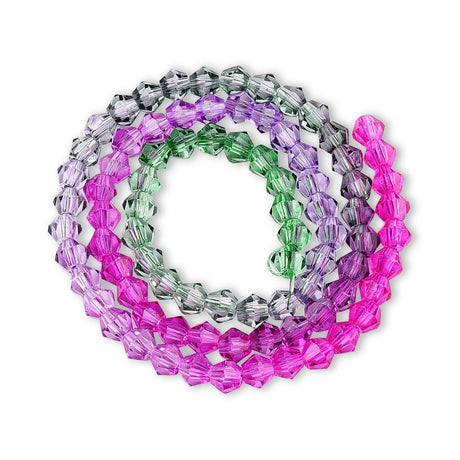 Doppelkegel aus Glas ⋅ 6 mm ⋅ Twilight Garden - PerlineBeads SA