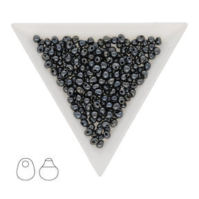 Drop Beads 3,4 mm – Gunmetal - PerlineBeads SA