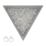 Drop Beads 3,4 mm – Matte Transparent Crystal - PerlineBeads SA