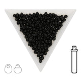 Drop Beads 3,4 mm – Opaque Black - PerlineBeads SA