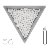 Drop Beads 3,4 mm – Opaque White - PerlineBeads SA