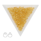 Drop Beads 3,4 mm – Transparent Silver Lined Gold - PerlineBeads SA