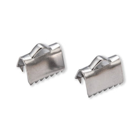 Edelstahl Bandklemme 10 mm - Platinfarbig - PerlineBeads SA
