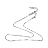 Edelstahl Kugelkette 40 cm – Farbe Stahl - PerlineBeads SA