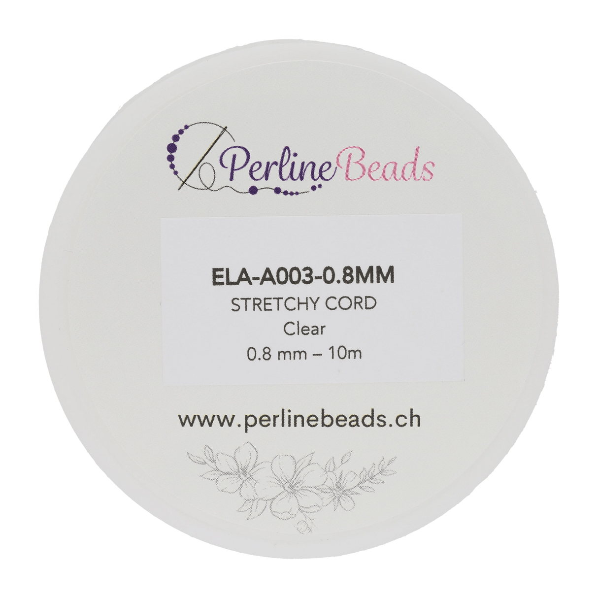Elastischen Faden Stretchy Cord 0,8 mm - Klar - PerlineBeads SA