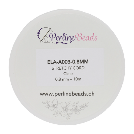 Elastischen Faden Stretchy Cord 0,8 mm - Klar - PerlineBeads SA