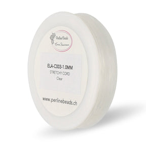 Elastischen Faden Stretchy Cord 1 mm - Klar - PerlineBeads
